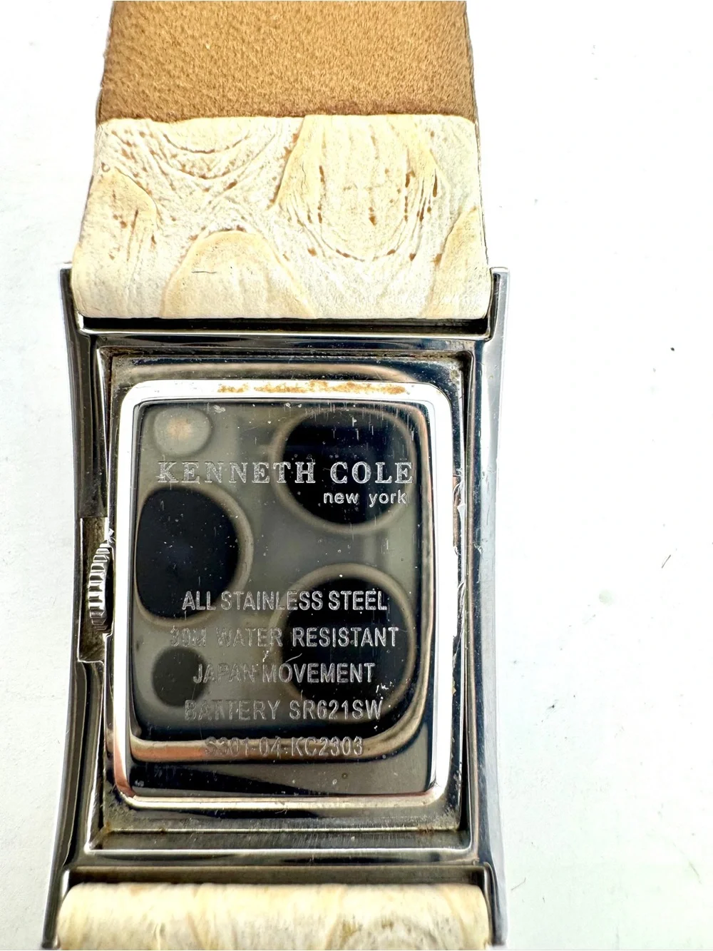 Kenneth Cole New York Women's Crystal Bezel Tank Watch - New Battery